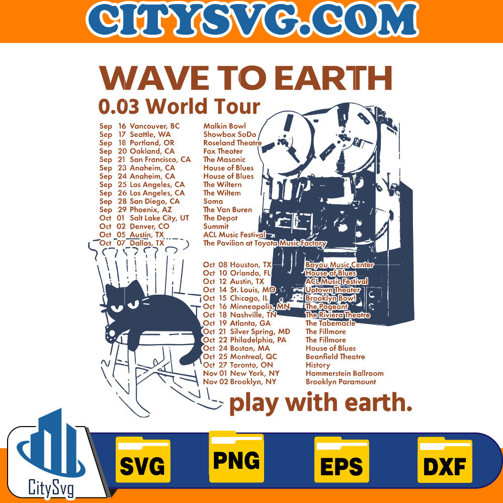 Wave To Earth 003 Tour 2024 Svg CitySvg