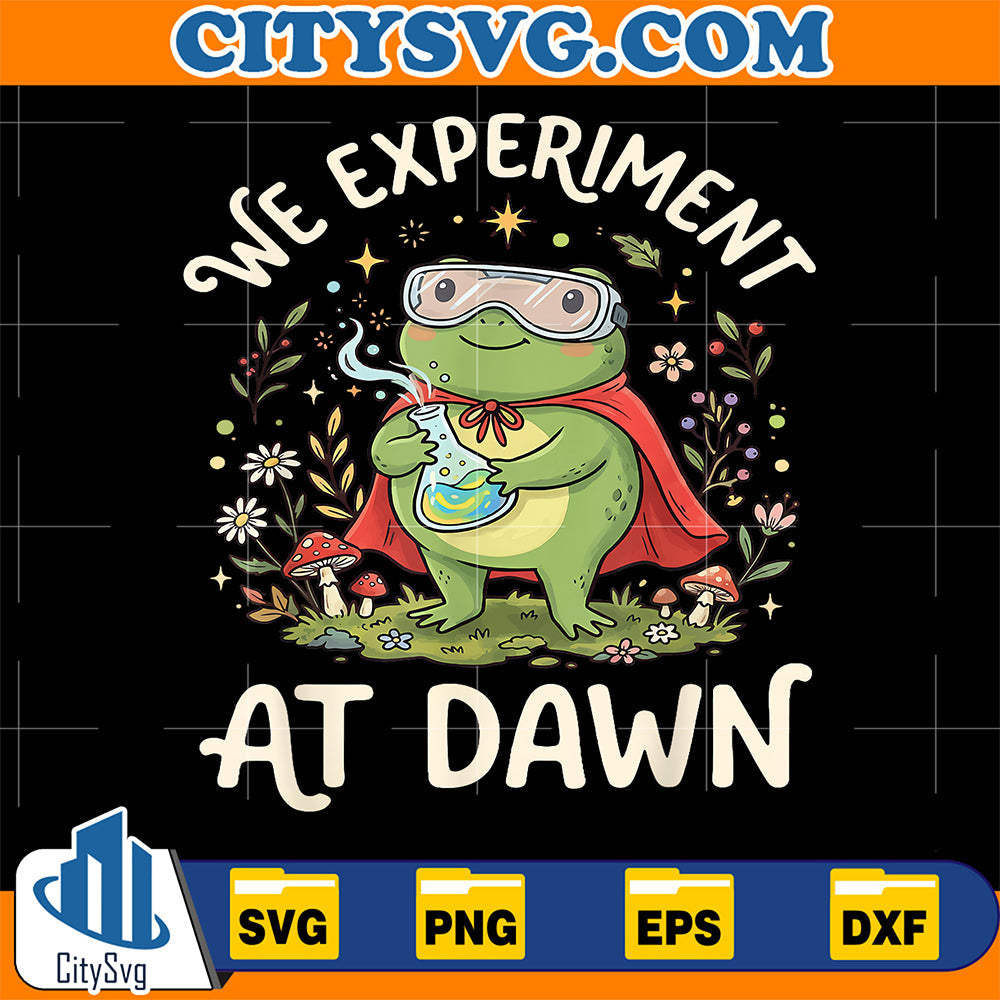 We-Experiment-At-Dawn-Frog-Svg