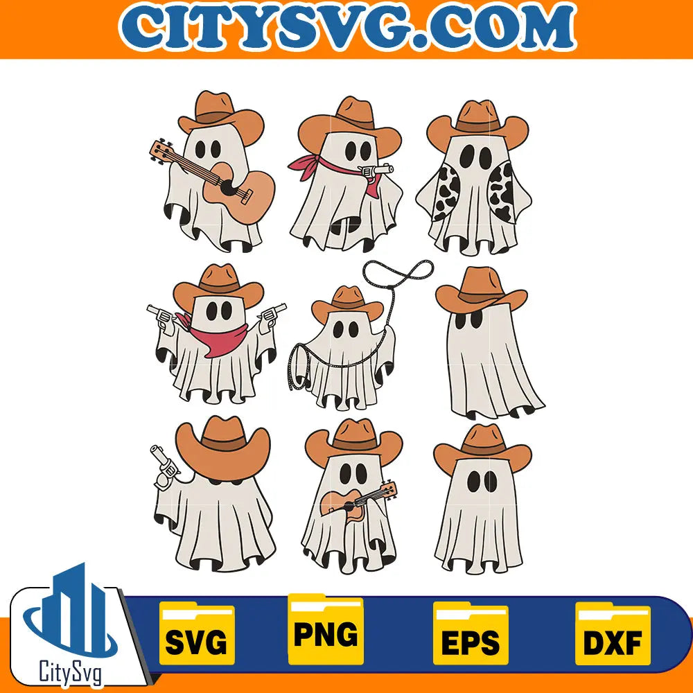 Western Ghost Spooky Svg CitySvg
