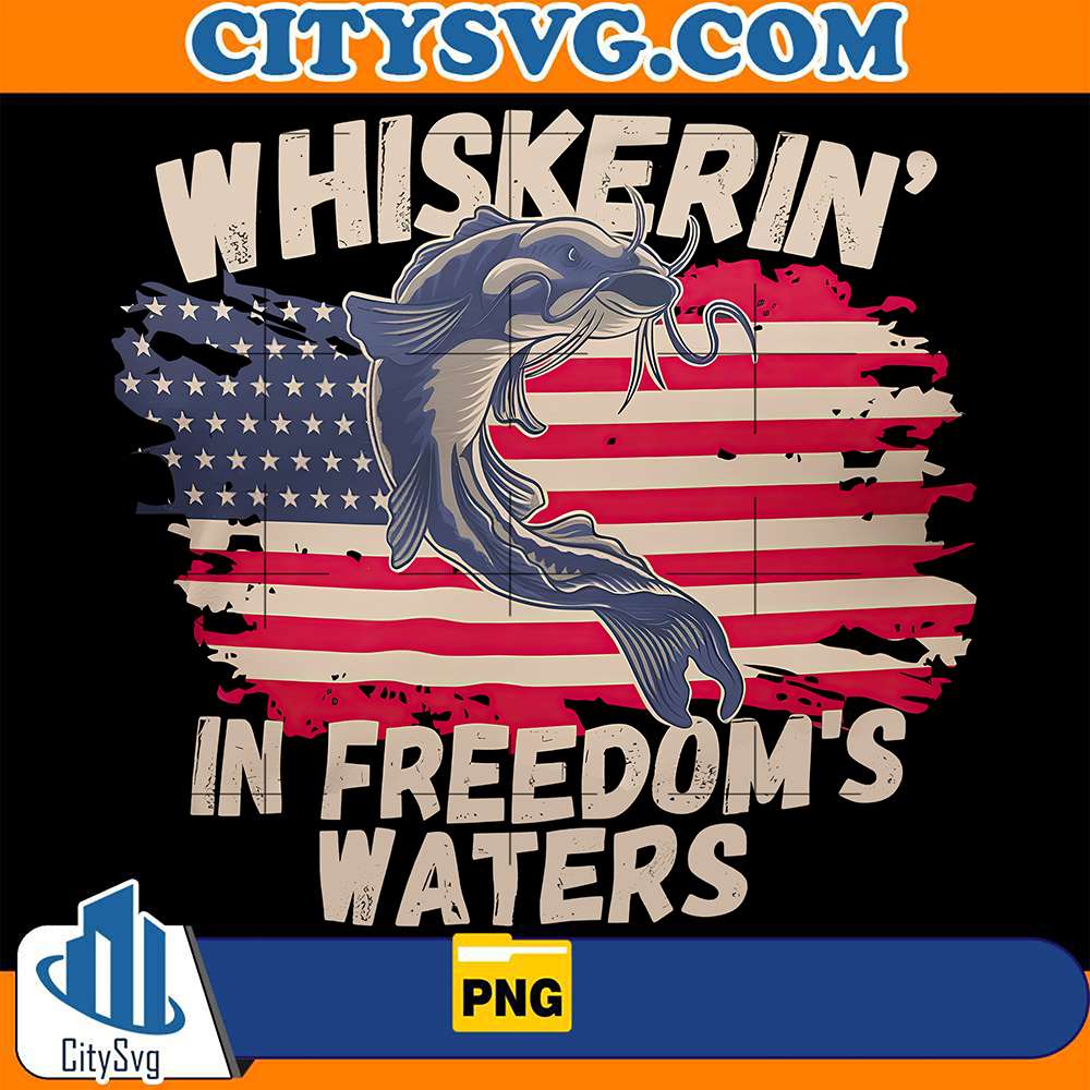 Whiskerin in Freedom's Waters Png CitySvg