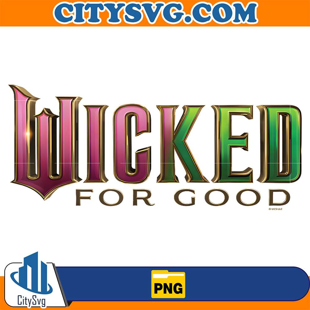 Wicked-For-Good-Pink-To-Green-Logo-Png