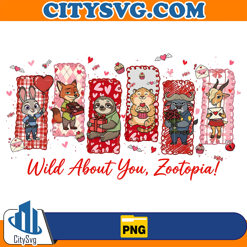 Wild-About-You-Zootopia-Valentine-Png