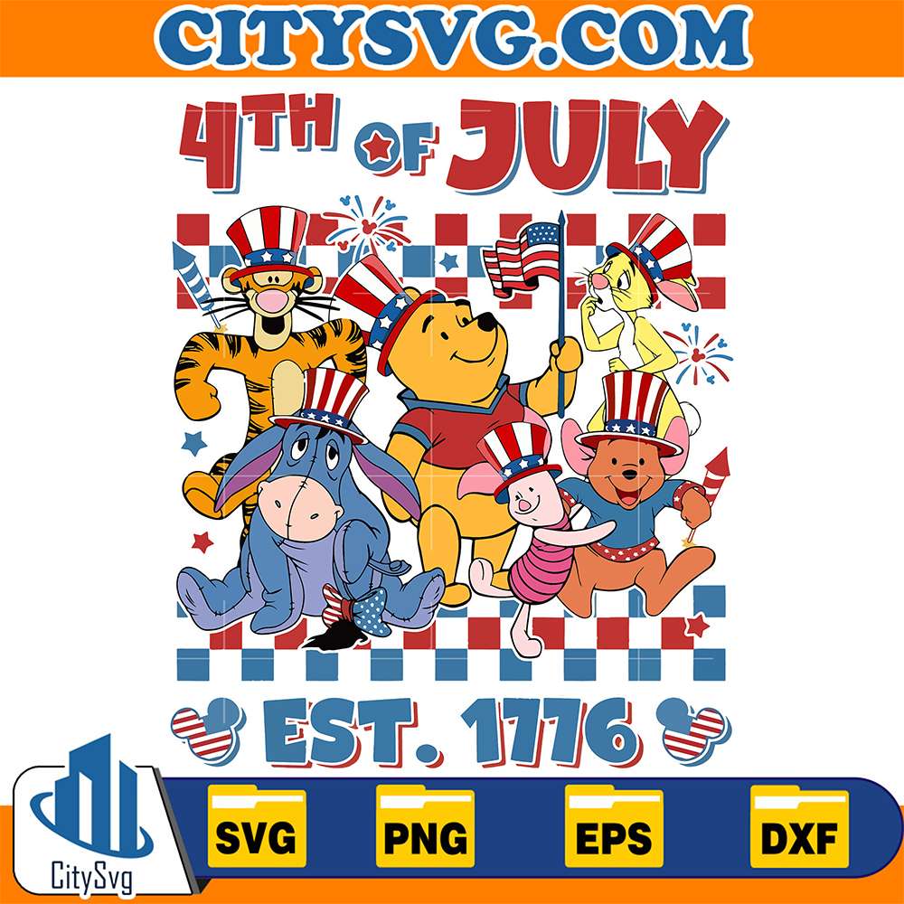 Winnie-The-Pooh-4th-Of-July-Est-1776-Svg