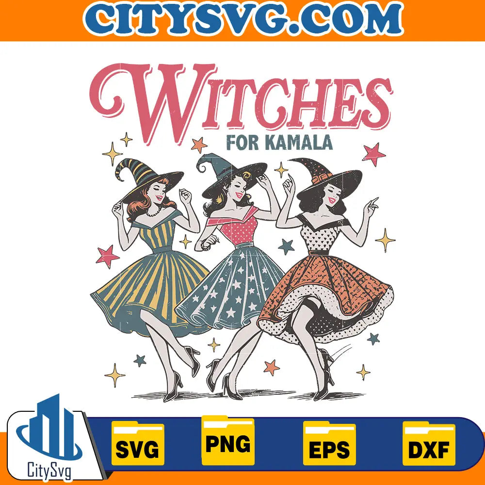 Witches for Kamala Svg CitySvg