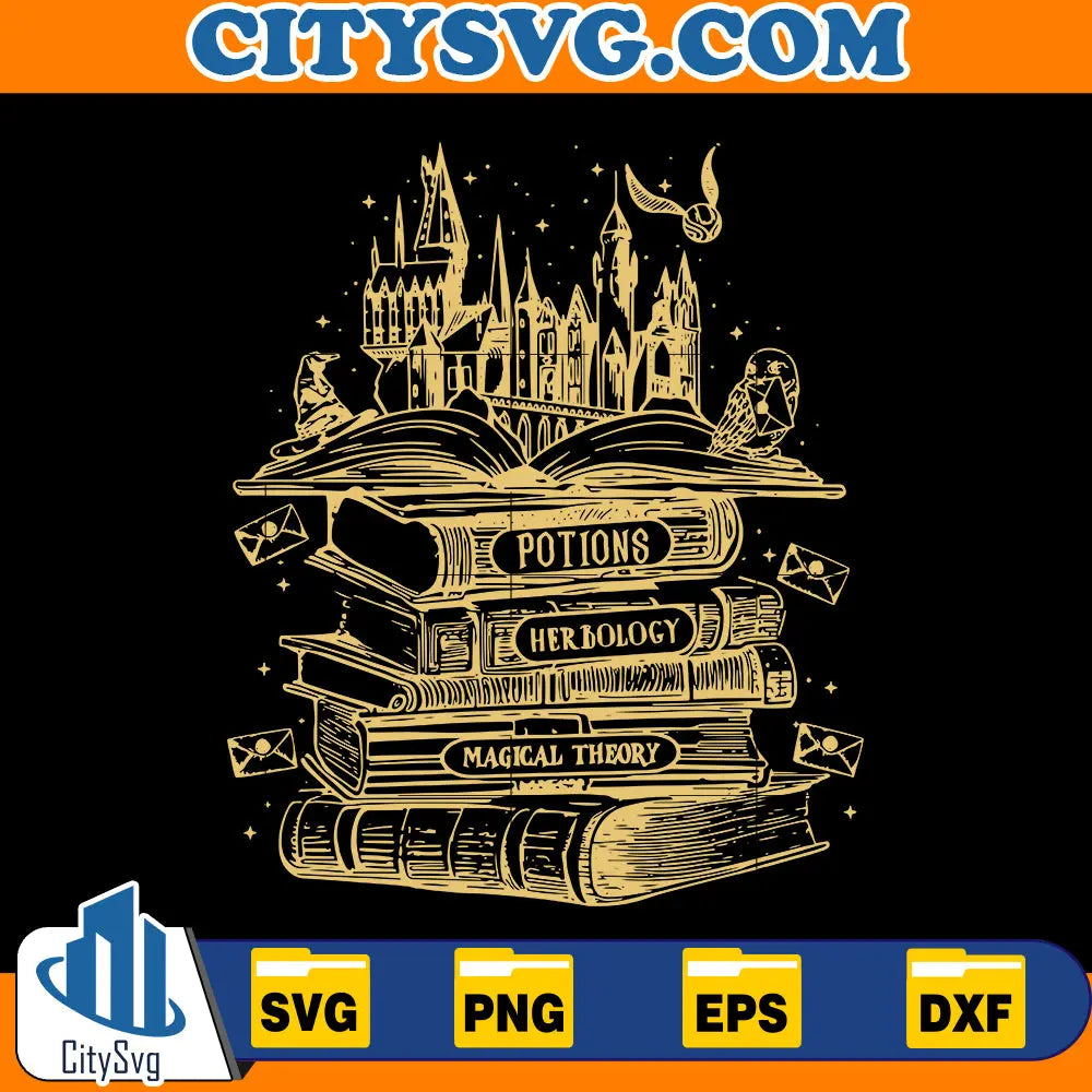 Wizard Castle Book Svg CitySvg