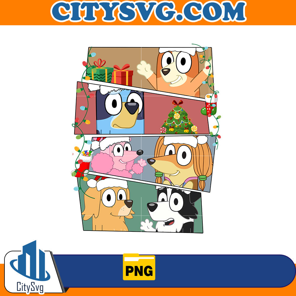 Bluey Family Christmas Png CitySvg