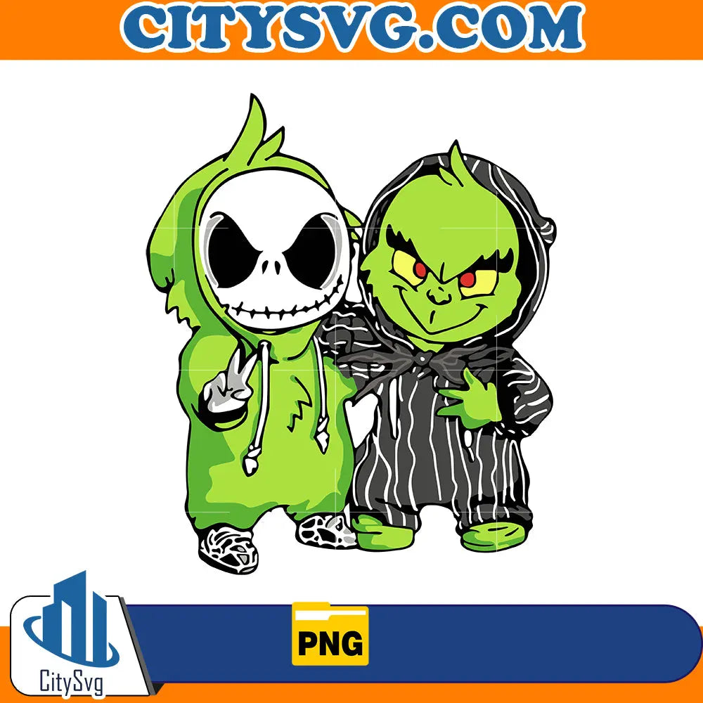 Jack skellington & Grinch Png CitySvg