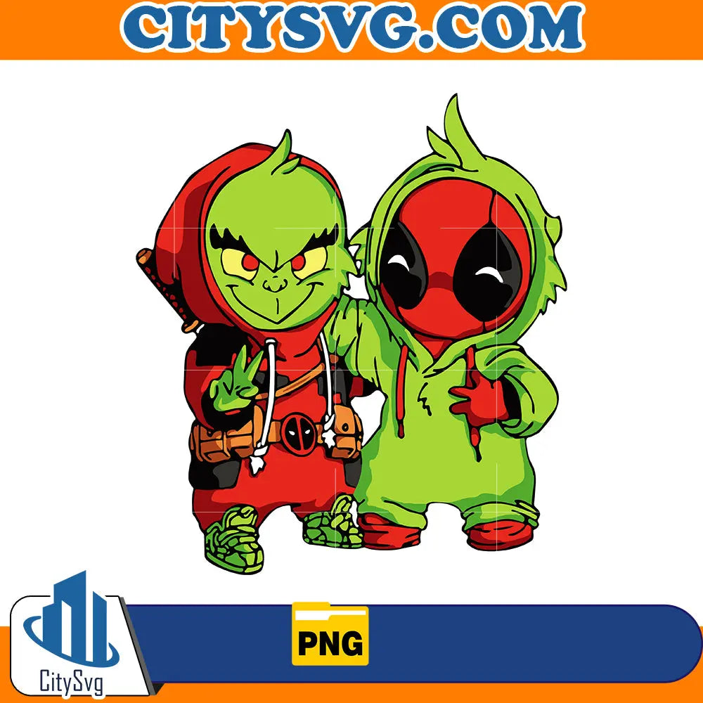 Grinch & Deadpool Png CitySvg