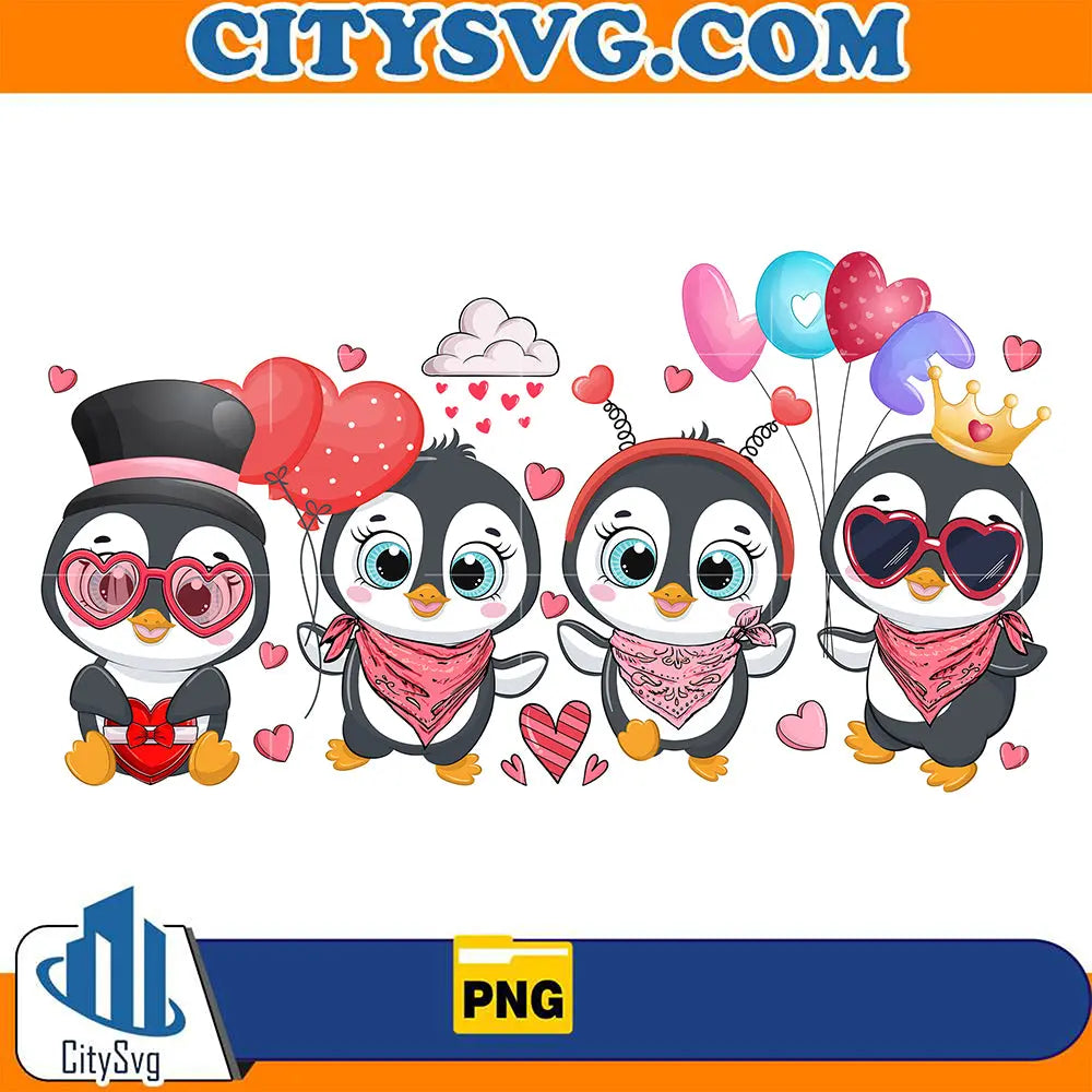 Penguin Valentines Png CitySvg