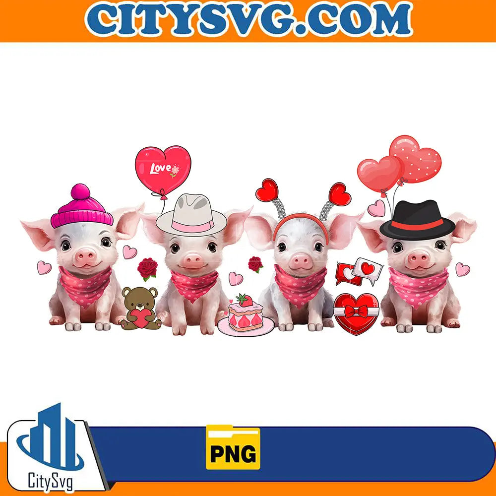 Pig Valentine Png CitySvg