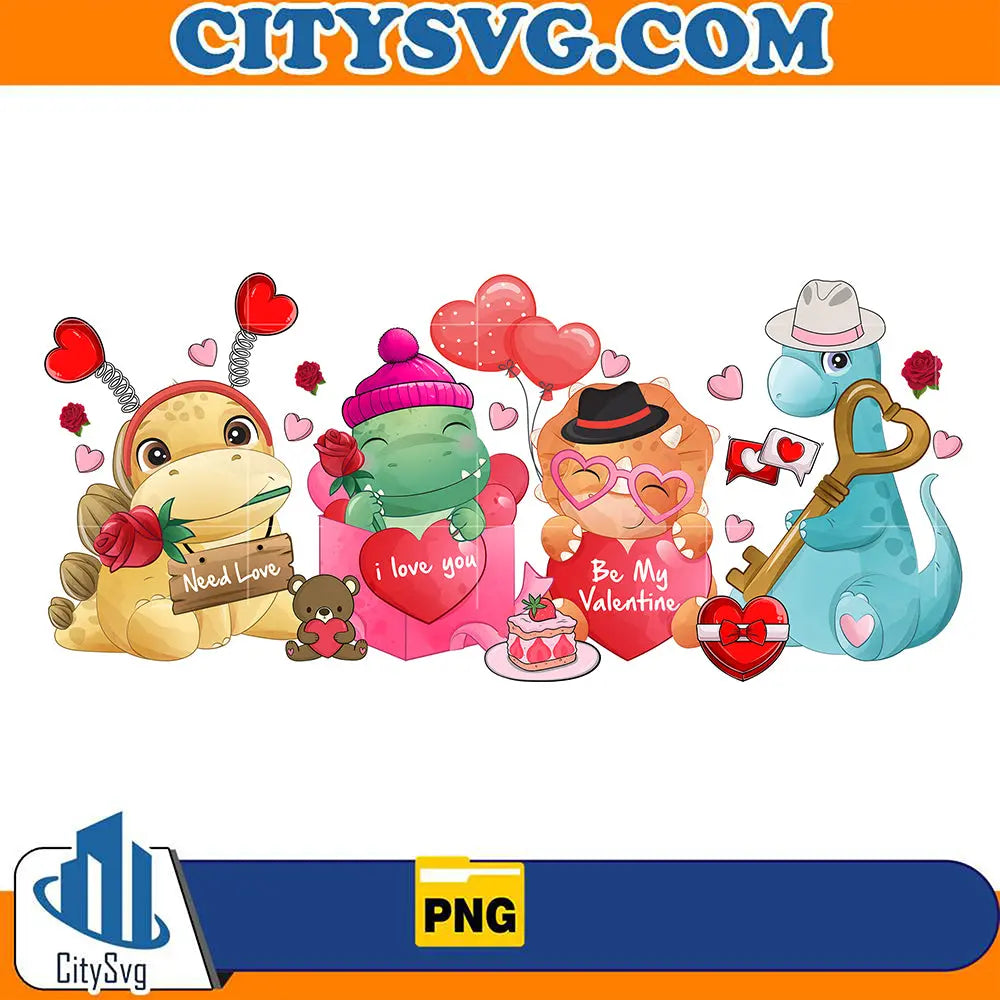 Dinosaur Valentine Png CitySvg