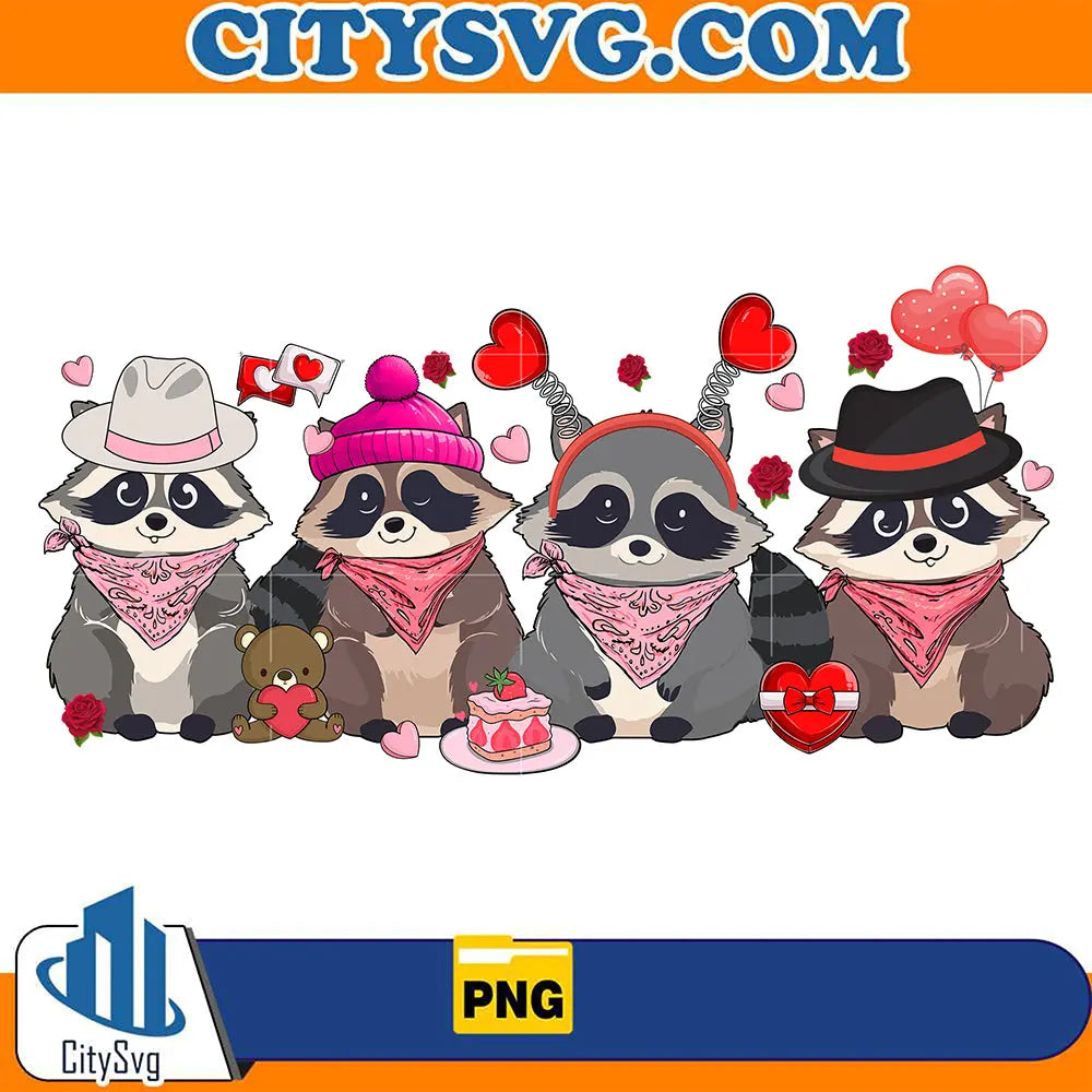 Raccoon Valentine Png CitySvg