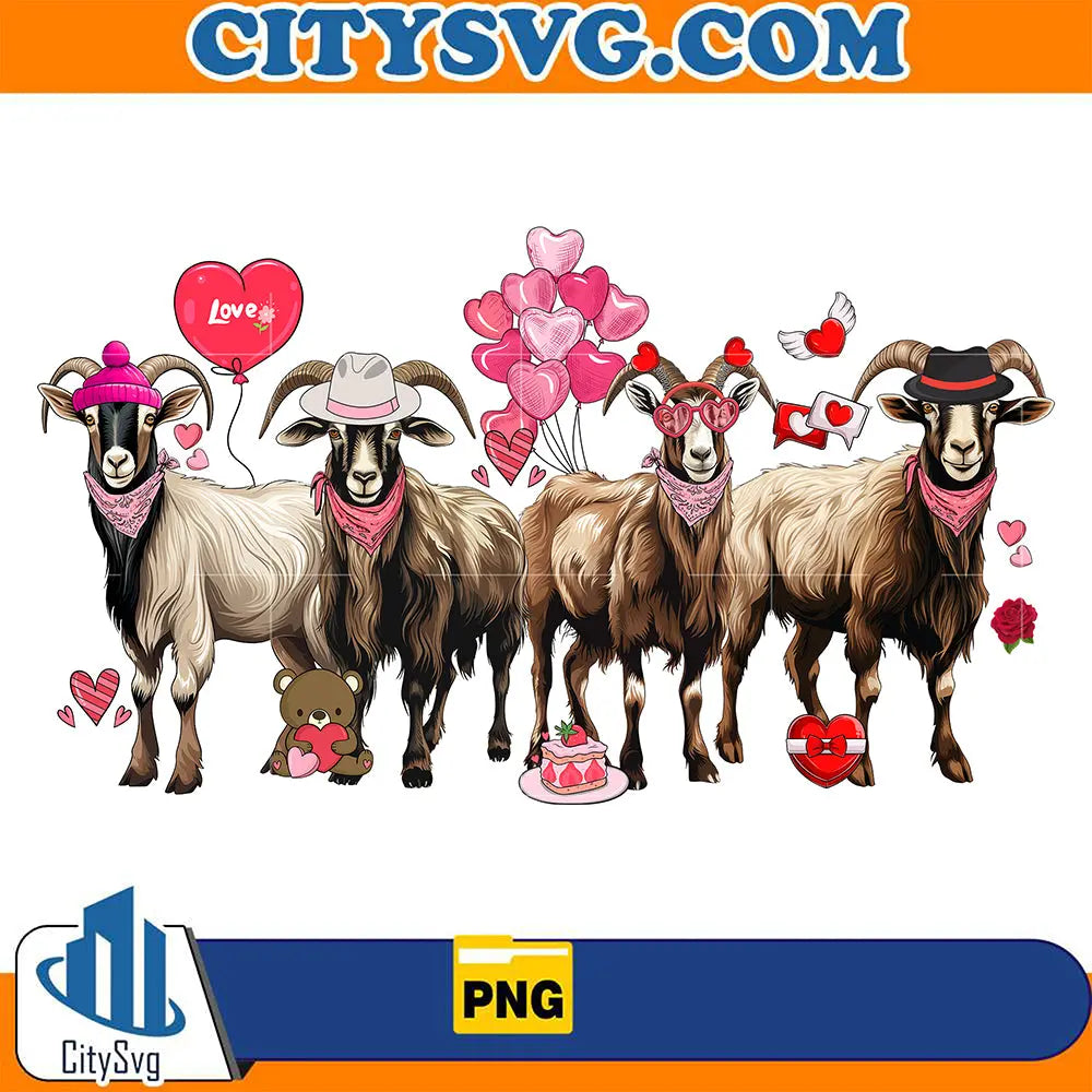 Goat Valentine's Day Png CitySvg