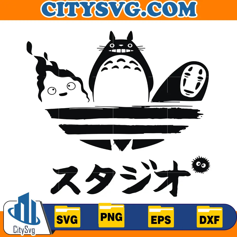 Aididas logo anime ghilibli Svg CitySvg
