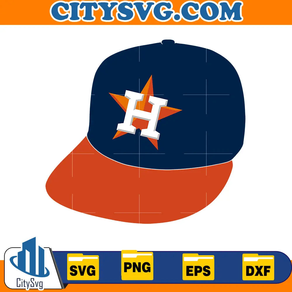 Hat Houston astros svg, Baseball Svg CitySvg