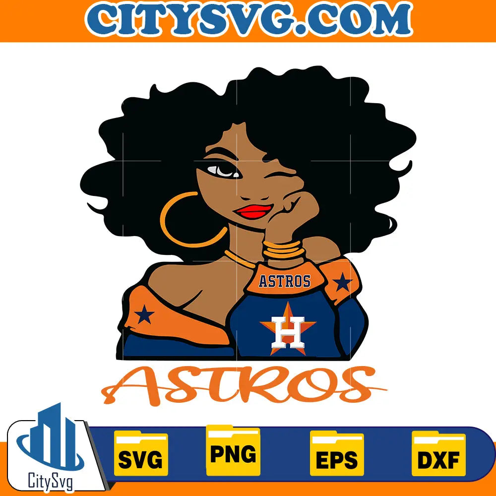 Houston Astros girl Svg, Baseball Svg CitySvg
