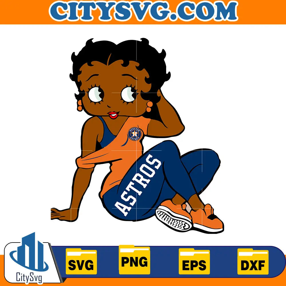 Betty Boop Houston astros svg, Baseball Svg CitySvg