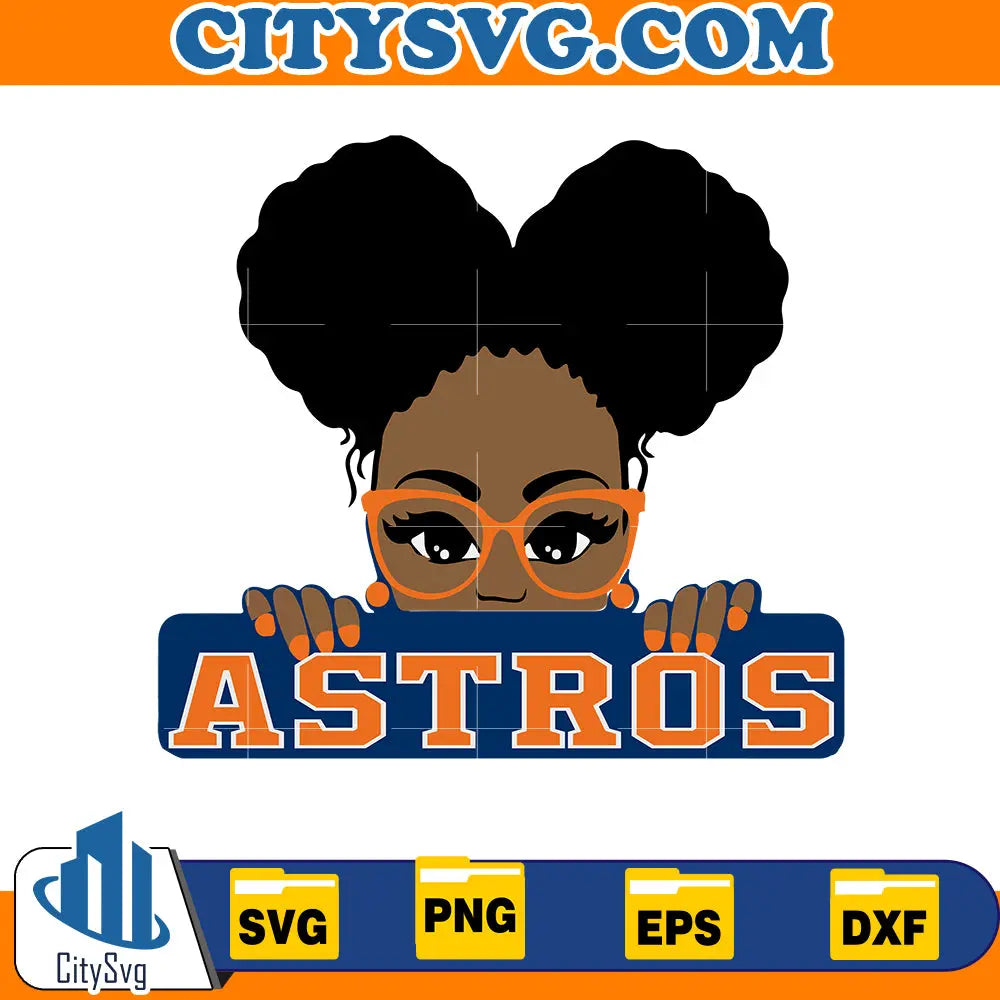 Cute Girl Houston astros svg, Baseball Svg CitySvg
