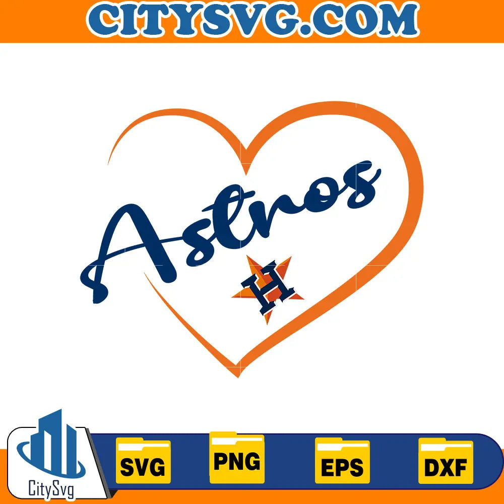 Heart Houston astros svg, Baseball Svg CitySvg