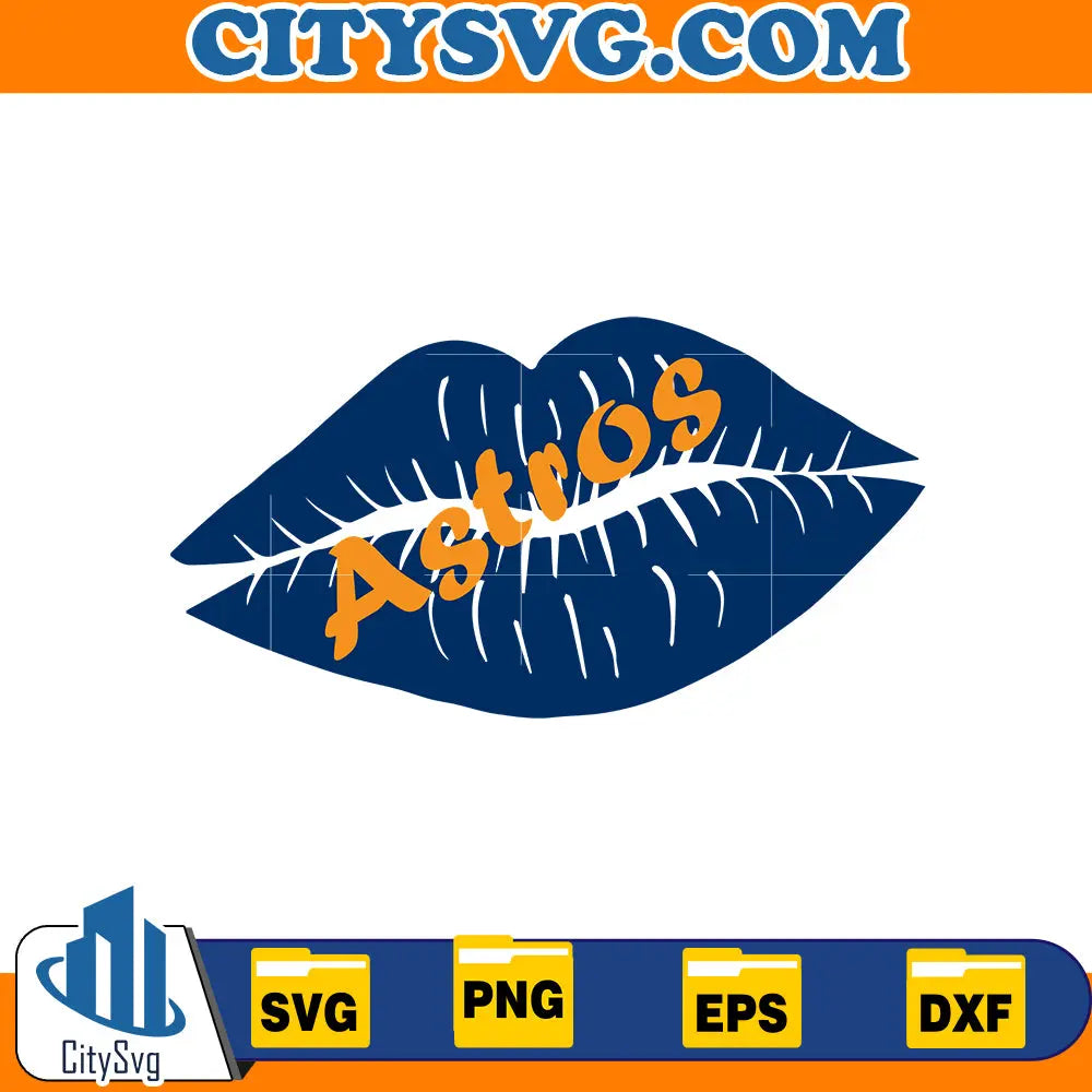 Lips Houston astros svg, Baseball Svg CitySvg