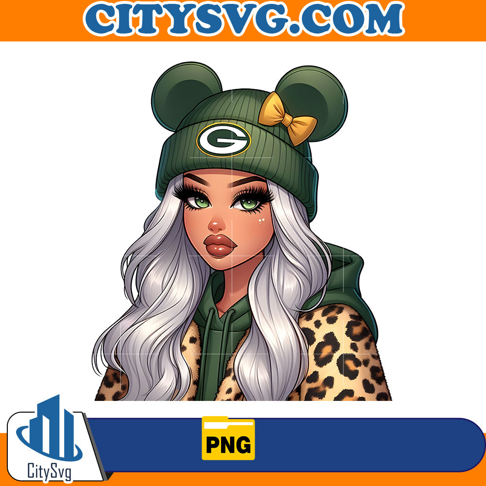Cute Girl Minnie Green Bay Packers Png CitySvg