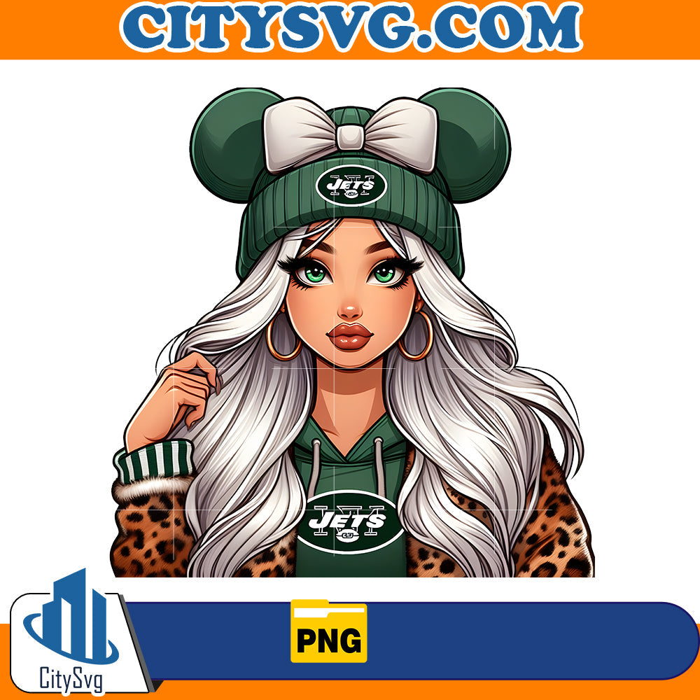 Cute Girl Minnie New York Jets Png CitySvg