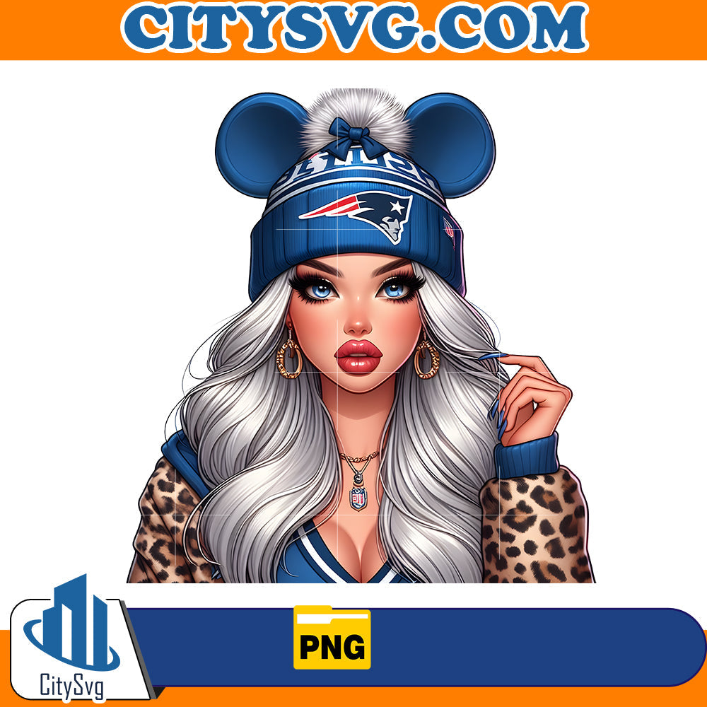 Cute Girl Minnie New England Patriots Png CitySvg