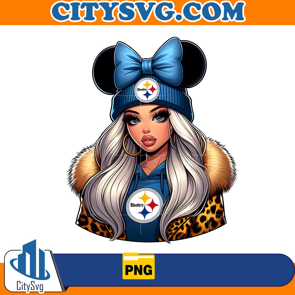 Cute Girl Minnie Pittsburgh Steelers Png CitySvg