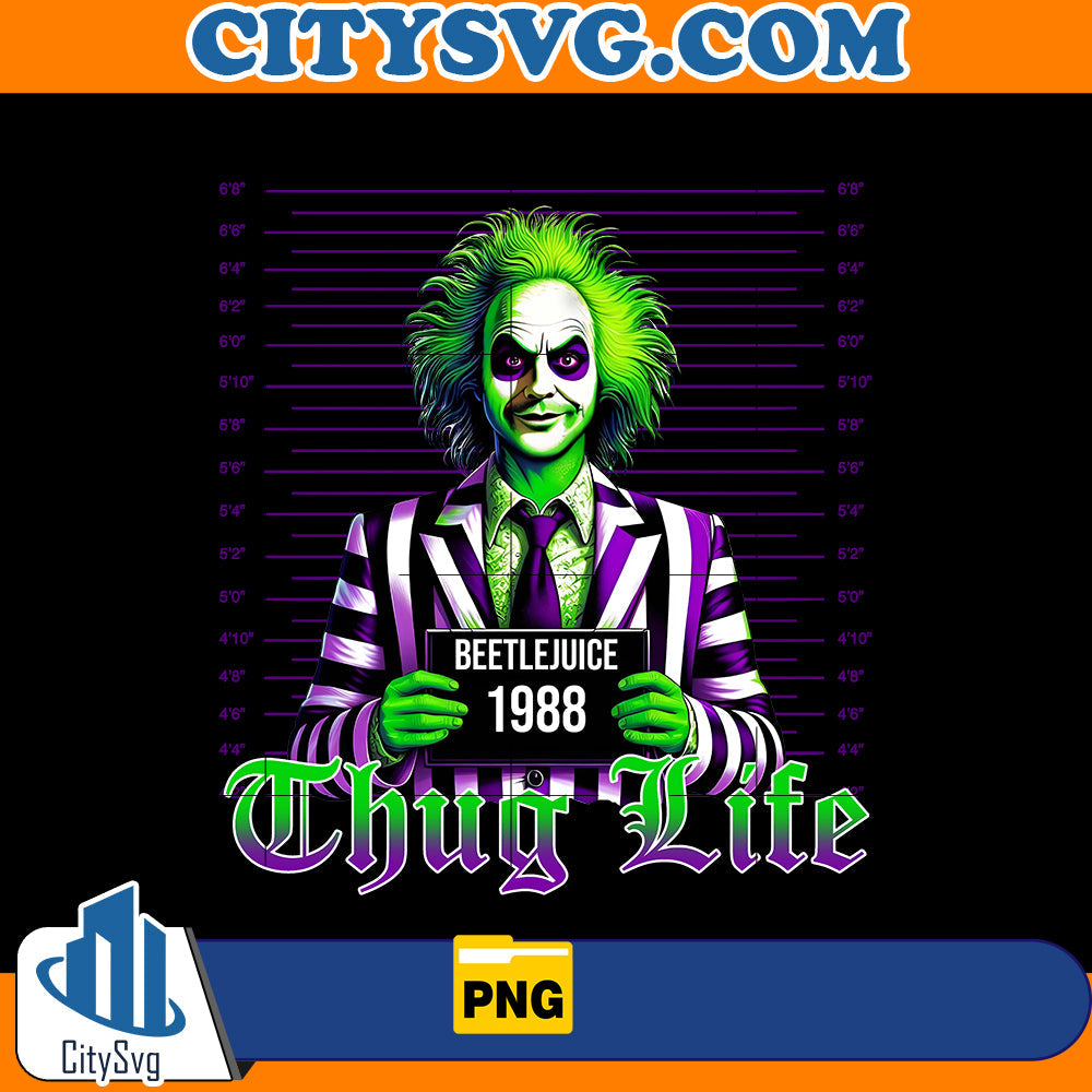 Thug Life Beetlejuice 1988 Png CitySvg