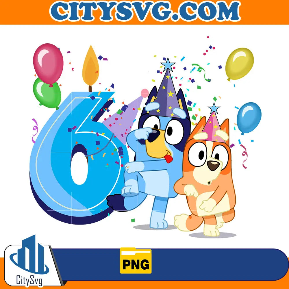 Blueys 6 blue png CitySvg