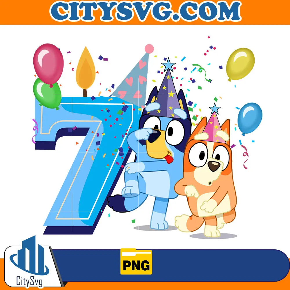 Blueys 7 blue png CitySvg