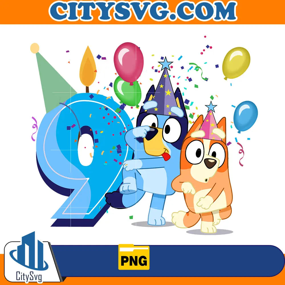 Blueys 9 blue png CitySvg