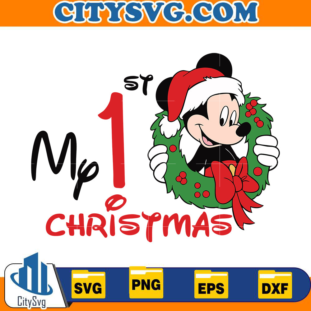 my-1st-christmas-mickey-svg