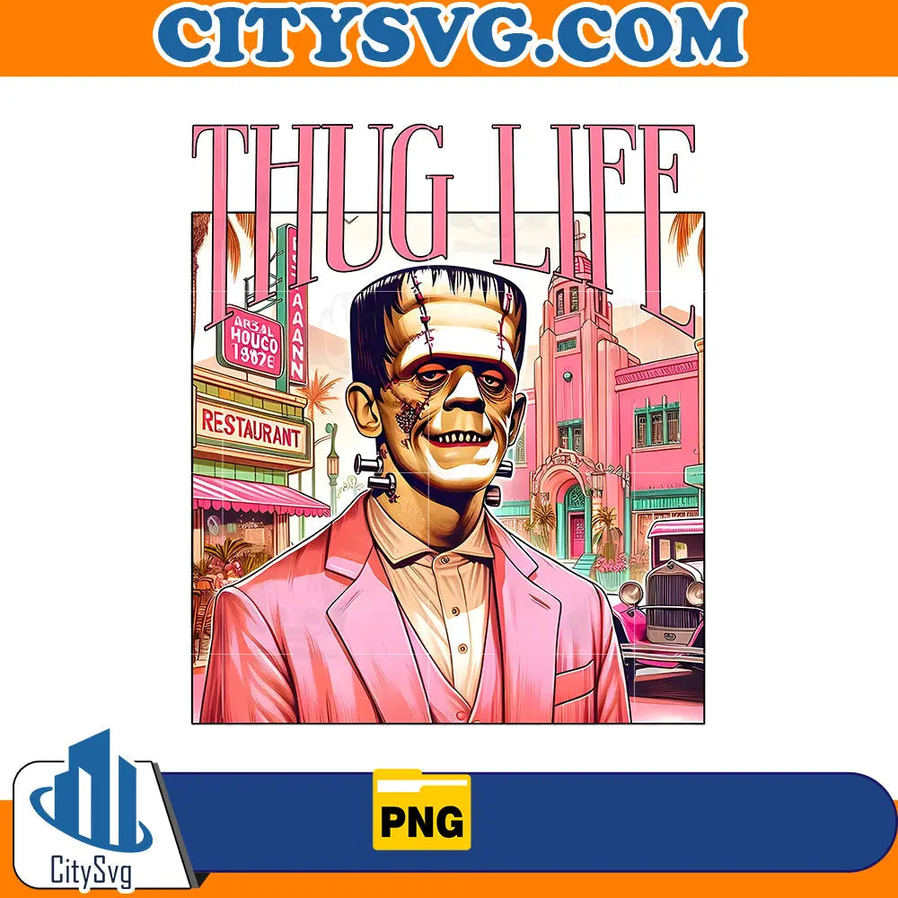 Pink frankenstein thug life Png CitySvg