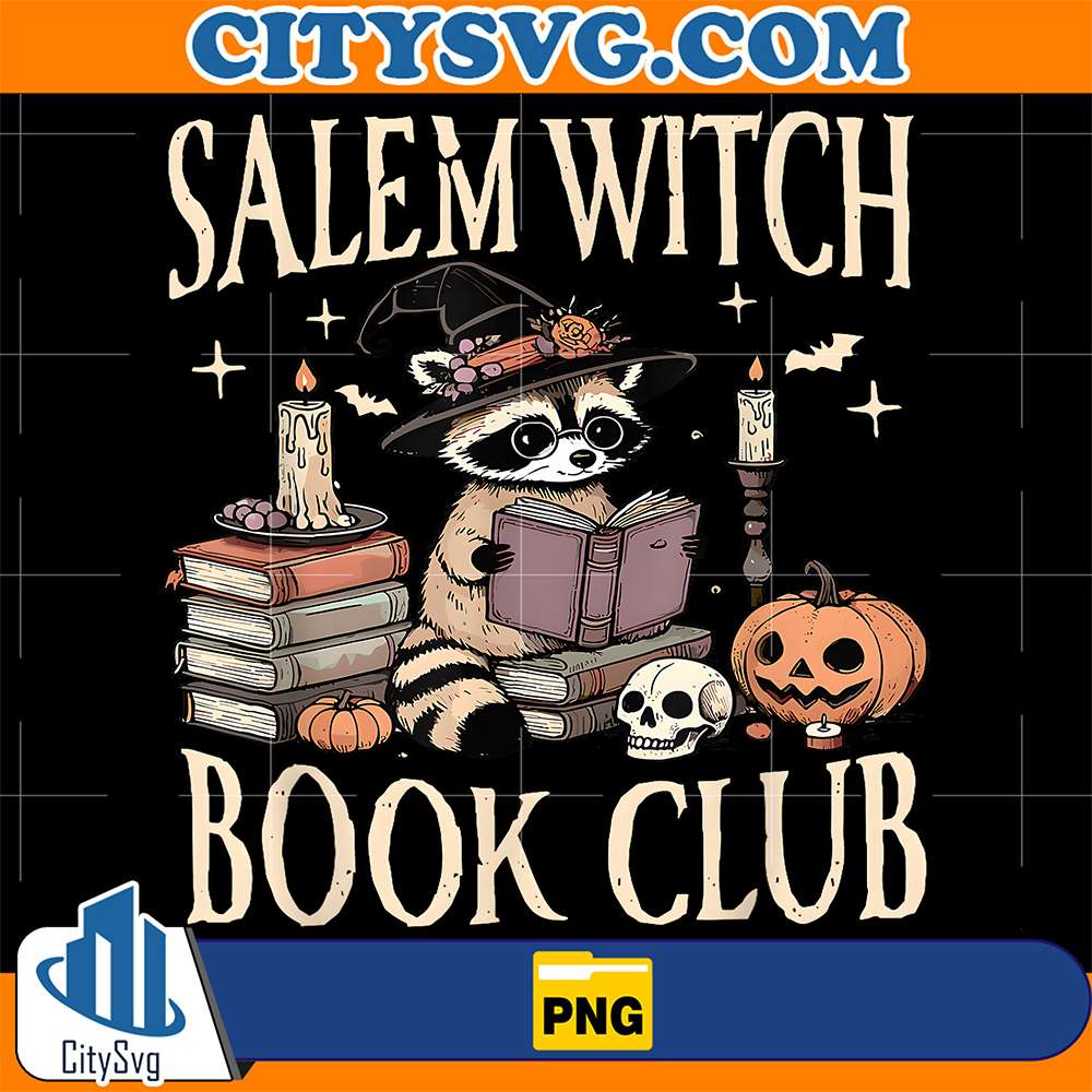 salem-witch-book-club-halloween-raccoon-witch-reading-book-png