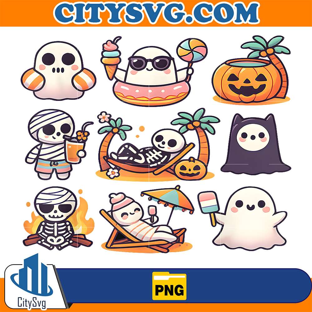 summerween-ghost-pumpkin-summer-halloween-spooky-season-png
