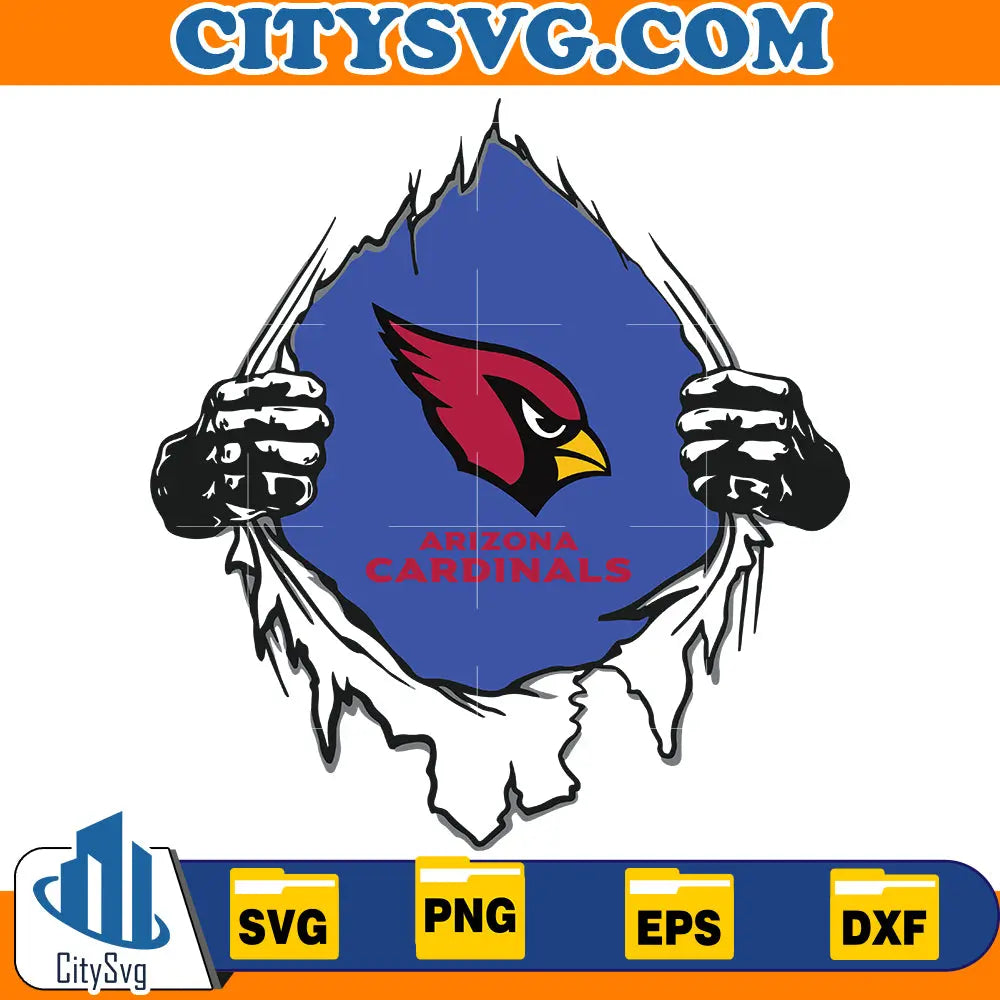 Hands lifting torn shirt Svg, Arizona Cardinals Svg CitySvg