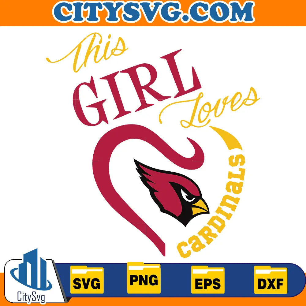 This Girl Loves Arizona Cardinals Svg CitySvg