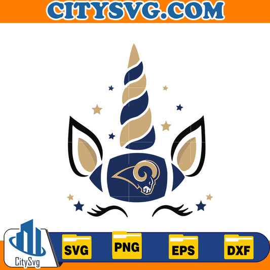 Unicorn Los Angeles Rams Svg