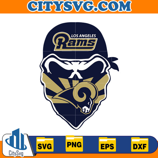 Skull Los Angeles Rams Svg