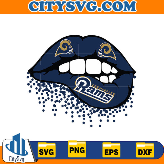 Lips Los Angeles Rams Svg