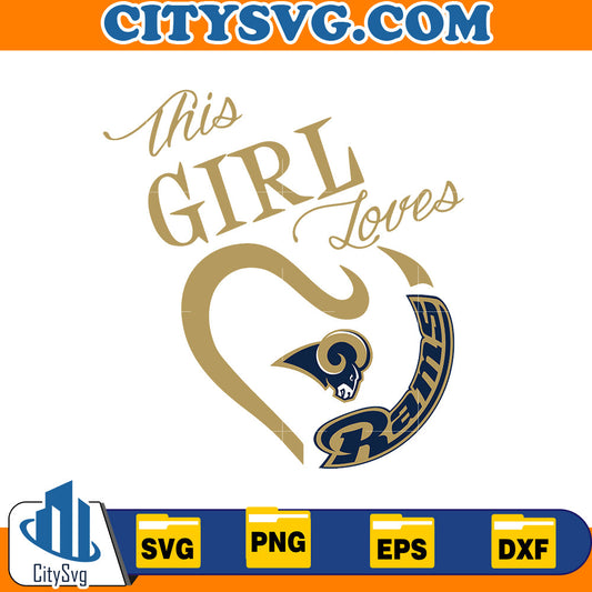 This Girl Loves Los Angeles Rams Svg