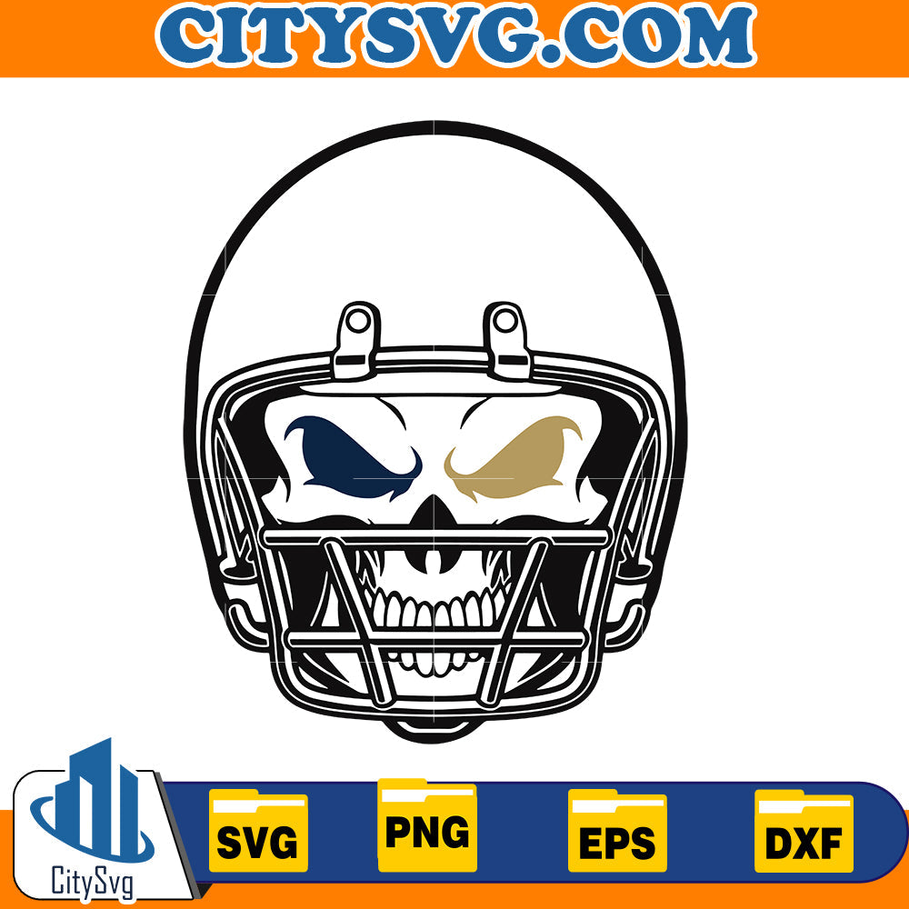 Skull Los Angeles Rams Svg