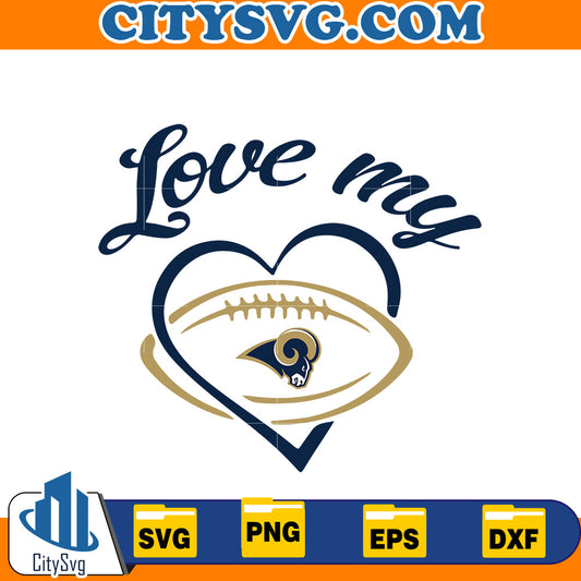 Love My Los Angeles Rams Svg