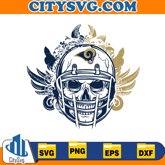 Skull Los Angeles Rams Svg