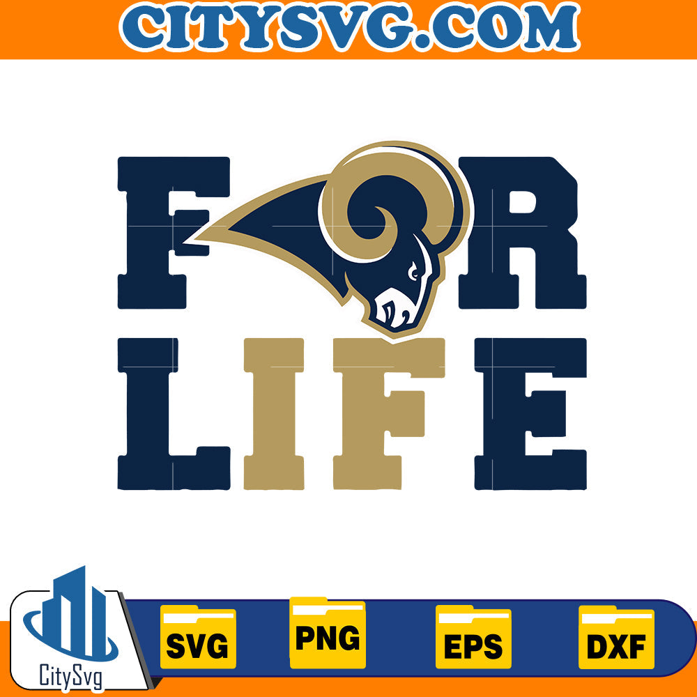 For Life Los Angeles Rams Svg