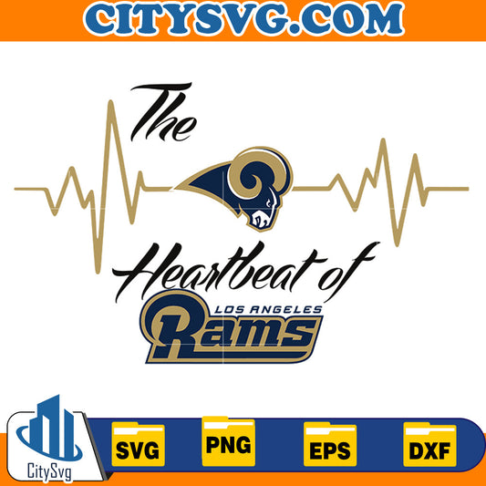 The heatbeat of Los Angeles Rams Svg