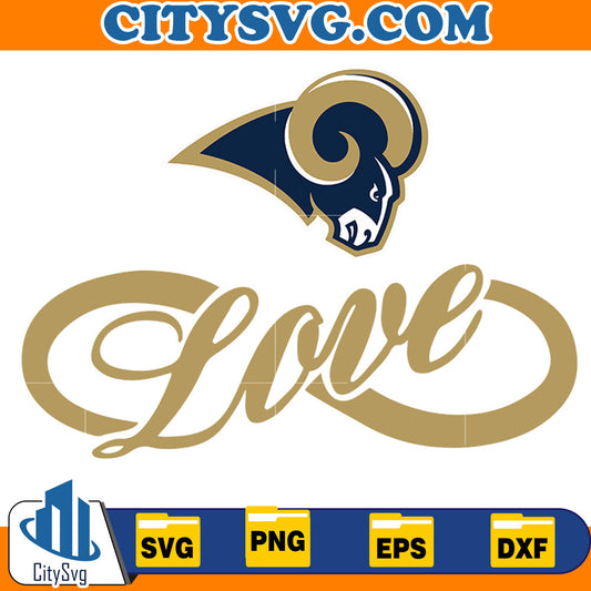 Love Los Angeles Rams Svg