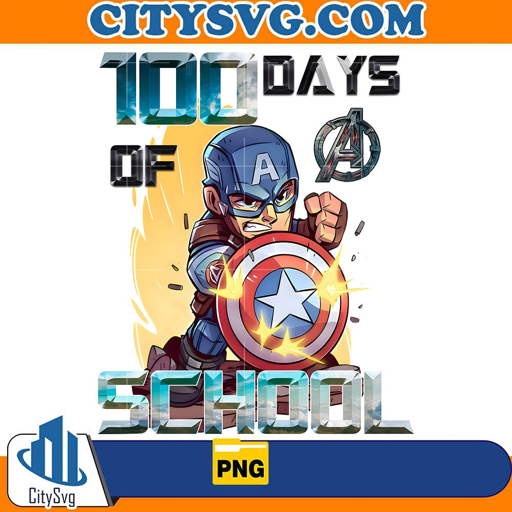 100DayOfSchoolCaptainAmericaPng