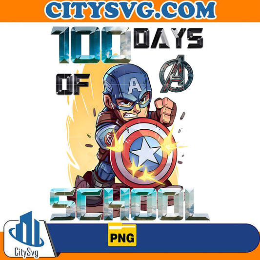 100DayOfSchoolCaptainAmericaPng